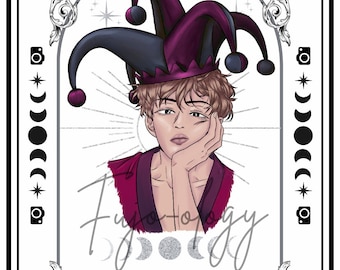 Kochająca nienawiść Joker Tarot 8x10 Wydruk