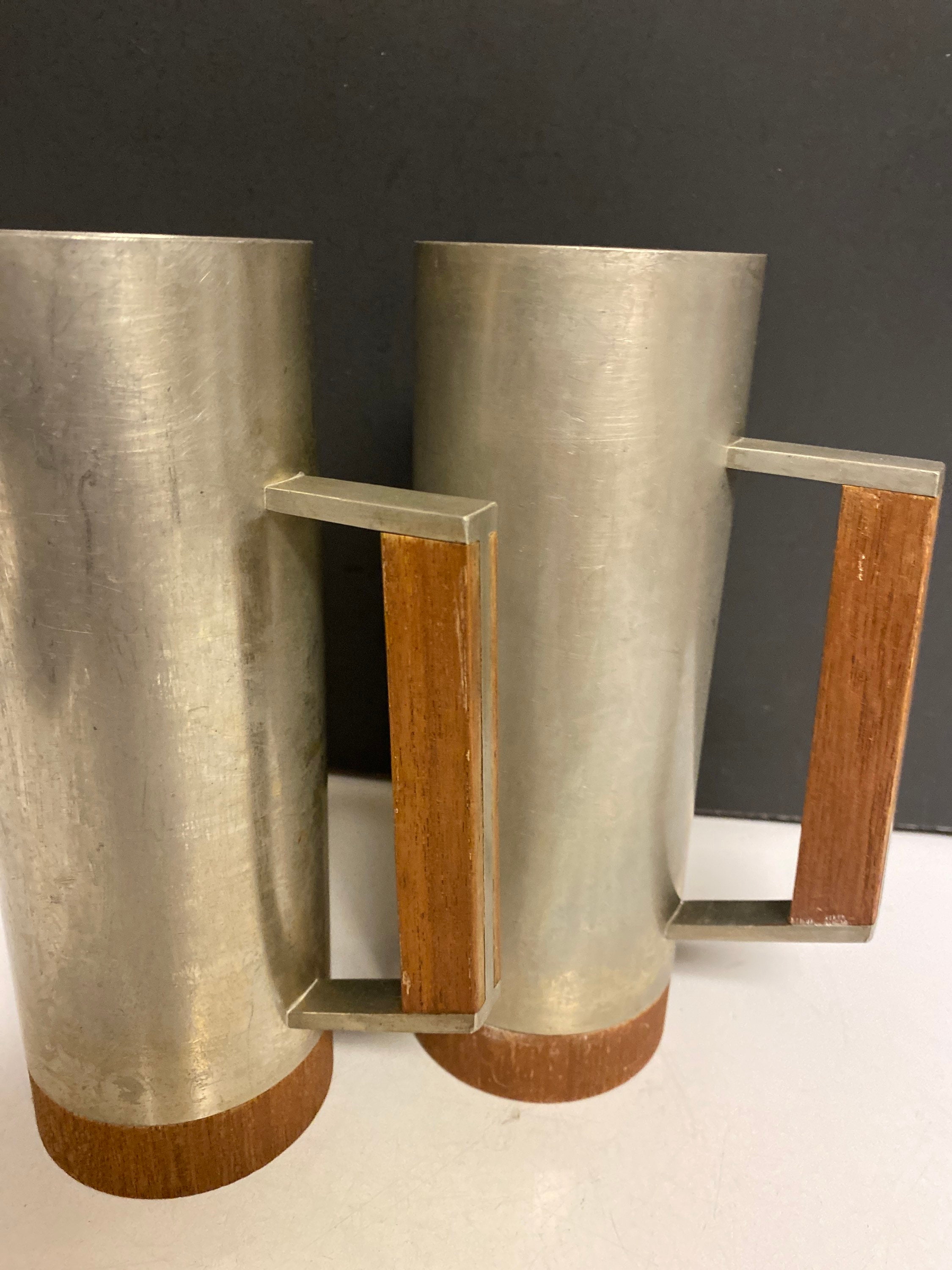  SELANGOR PEWTER 茶筒 Selangor 972 Pewter Teak Wood Tankard Tumbler Mug Stein