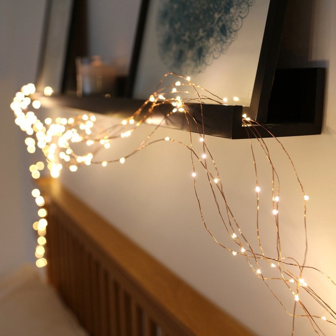 180 LED Multistrand Fairy Lights, 6 Strand Copper Vine Lights, Wedding