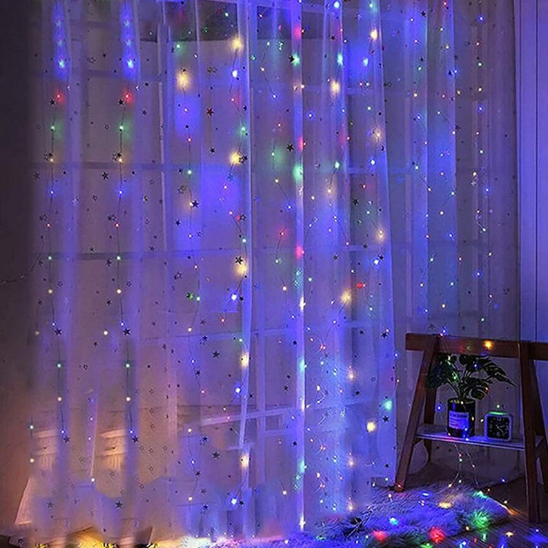 Perfect Holiday 300 LED USB Fairy Curtain Light With Remote 8 Light Modes image 1