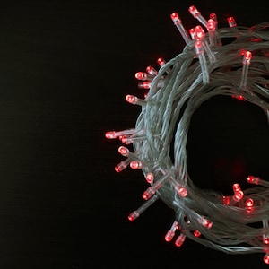 64 feet 200 LED Continuous Strand String Fairy Lights Wedding Garden Party Xmas Light Linkable 200LED 64ft Red