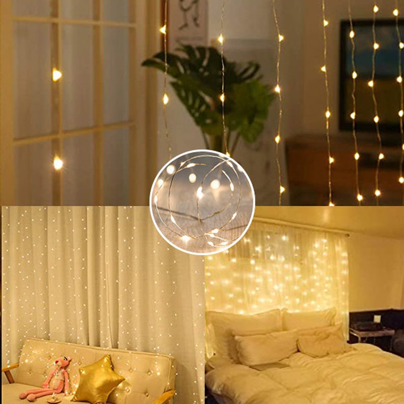 Perfect Holiday 300 LED USB Fairy Curtain Light With Remote 8 Light Modes image 5