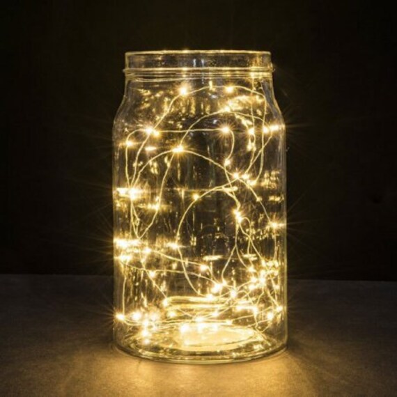 Timer 7 14 Feet 20 40 Led Copper String Light Fairy Lights Battery Operated Wedding Centerpiece Warm White