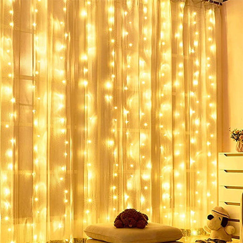 Perfect Holiday 300 LED USB Fairy Curtain Light With Remote 8 Light Modes image 6