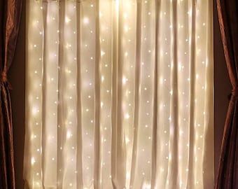 Perfect Holiday 96 LED Fairy Curtain Light Battery Operated - Warm White