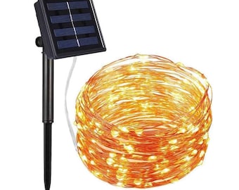 Perfect Holiday 100 LED Copper Wire Solar Fairy Light 32' - Warm White