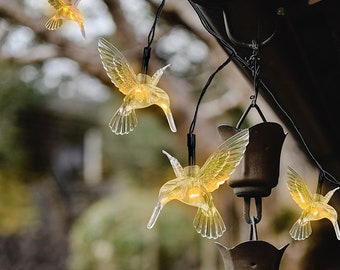 Perfect Holiday 30 LED Solar String Light Dove Warm White with 8 Light Modes