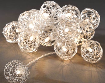 10 Copper Balls 4ft Fairy String LED Lights - Battery Operated