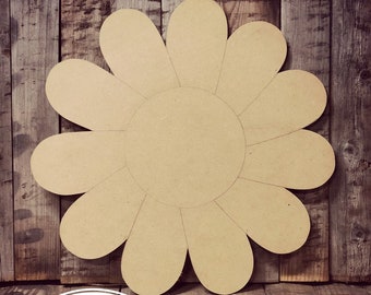 Unfinished Daisy Flower Door Hanger DIY Blank Wood Cut Out Ready To Paint Fall Summer Christmas Custom Wholesale
