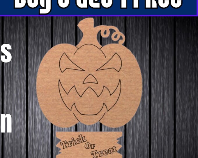 Featured listing image: Pumpkin Jack O Lantern Lines Wood Sign Template Unfinished Wood Door Hanger MDF Paint Blank Diy Door Hanger Blank Wood Shape Cut Out DTO112