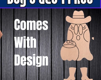 Ghost Cowgirl Lines Wood Sign Template Unfinished Wood Door Hanger MDF Paint Blank Diy Kit Door Hanger Blank Wood Shape Cut Out DTO111
