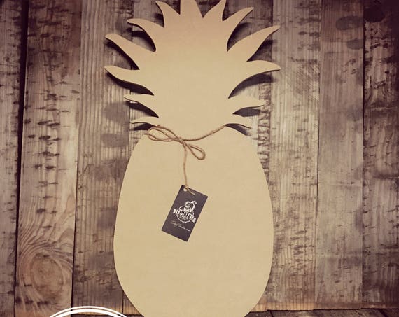 Unfinished, Pineapple, Door, Hanger, Summer, Beach, DIY, Blank, Wood, Cut, Out, Ready, To, Paint, Custom, Wholesale