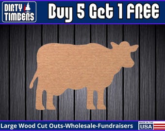 Cow Wood Sign Unfinished Wood Door Hanger MDF Paint Blank Diy Kit Door Hanger Blank Wood Shape Cut Out Wall Sign Farmhouse Wood Door DT2125