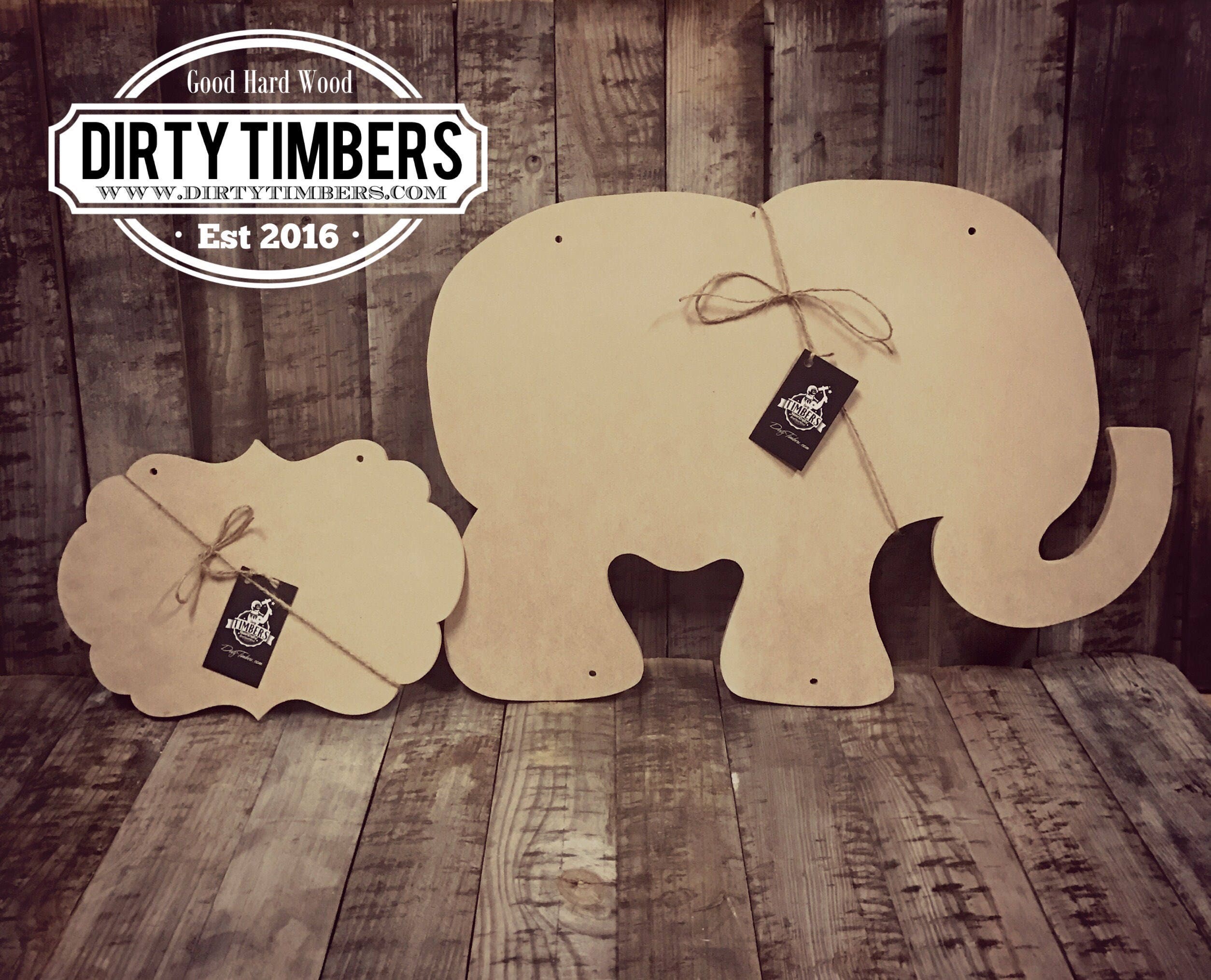 Unfinished Elephant Baby Announcement Shower Door 1