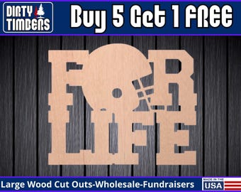 Football For Life Unfinished Wood Door Hanger MDF Paint Blank Diy Kit Door Hanger Blank Wood Shape Cut Out Wood Wall Sign Wood Door DT2422