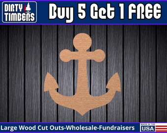 Anchor Wood Sign Unfinished Wood Door Hanger MDF Paint Blank Diy Kit Door Hanger Blank Wood Shape Cut Out Wood Wall Sign Wood Door DT2359