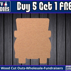 Truck Wood Sign Unfinished Wood Door Hanger MDF Paint Blank Diy Kit Door Hanger Blank Wood Shape Cut Out Wood Wall Sign Wood Door DT2349