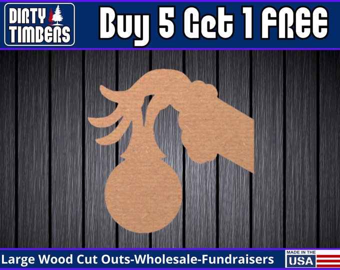 Featured listing image: Grinch Hand Wood Sign Unfinished Wood Door Hanger Christmas MDF Paint Blank Diy Kit Door Hanger Wood Shape Cut Out Wood Door Sign DT2111