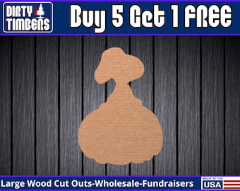 Snoopy Wood Sign Unfinished Wood Door Hanger MDF Paint Blank Diy Kit Door Hanger Blank Wood Shape Cut Out Wood Wall Sign Wood Door DT DT2035