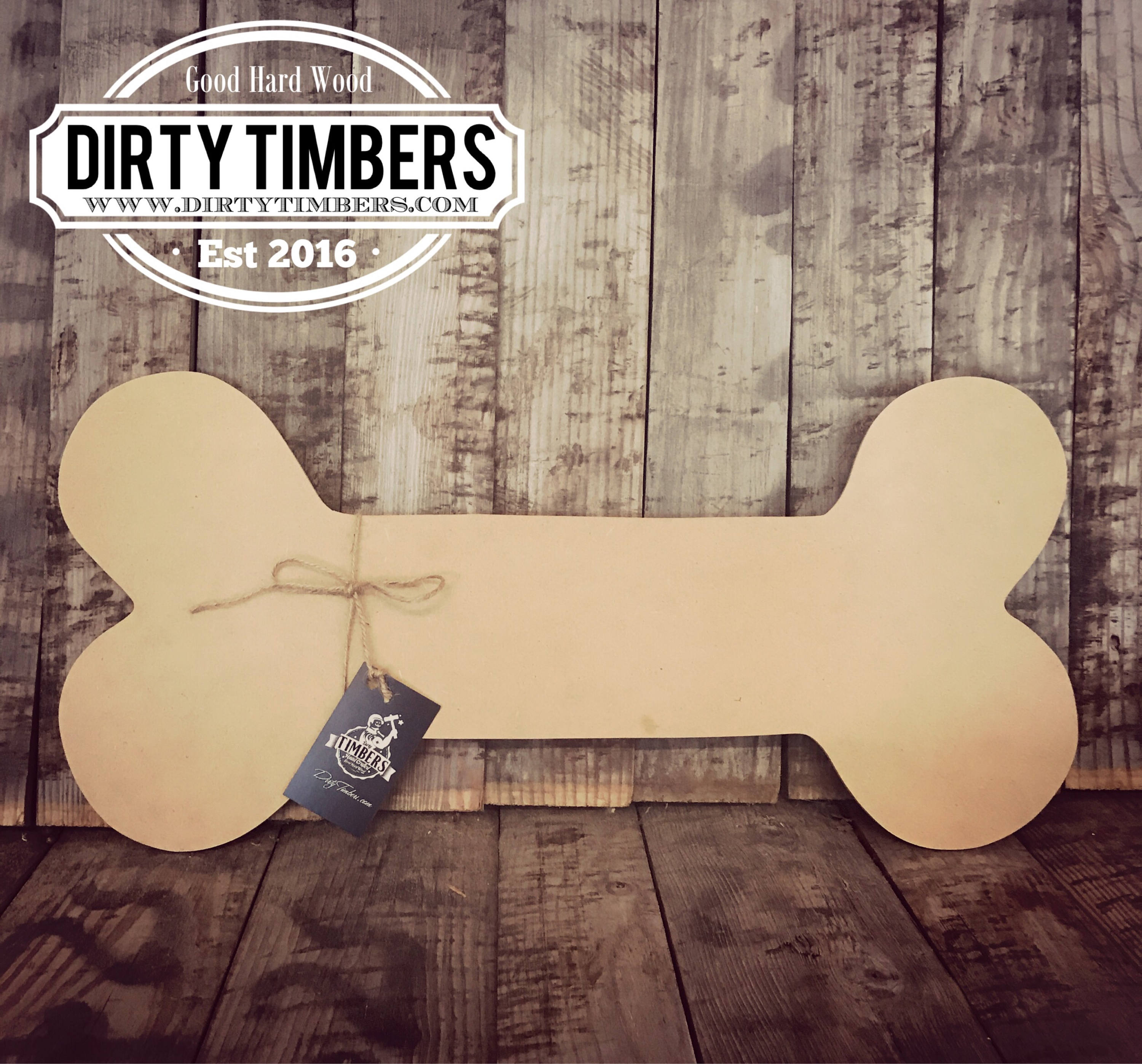 Unfinished, Dog, Bone, Door, Pet, Front, Porch, Door Hanger, Kit DIY, Blank, Wood, Cut, Out