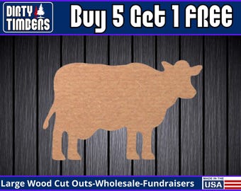 Cow Wood Sign Unfinished Wood Door Hanger MDF Paint Blank Diy Kit Door Hanger Blank Wood Shape Cut Out Wall Sign Farmhouse Wood Door DT2125