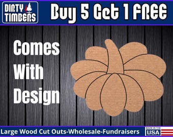 Fall Door Hanger- Pumpkin Door Sign- Wood Sign Template With Lines - Diy Door Hanger Blank Wood Shape Cut Out DT164