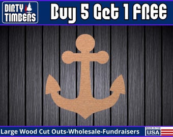 Anchor Wood Sign Unfinished Wood Door Hanger MDF Paint Blank Diy Kit Door Hanger Blank Wood Shape Cut Out Wood Wall Sign Wood Door DT2359