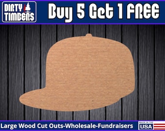 Baseball Cap Unfinished Wood Door Hanger MDF Paint Blank Diy Kit Door Hanger Blank Wood Shape Cut Out Wood Wall Sign Wood Door DT2363