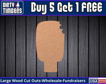 Popsicle Summer Unfinished Door Hanger DIY Blank Wood Cut Out Ready To Paint Custom Wholesale DT2211