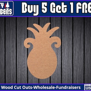 Pineapple Wood Sign Unfinished Wood Door Hanger MDF Paint Blank Diy Kit Door Hanger Blank Wood Shape Cut Out Wood Door Sign DT DT2189