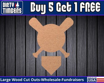 Baseball Wood Sign Unfinished Door Hanger Baseball Baby Announcement Wood Sign MDF DIY Blank Wood Cut Out Ready To Paint Sport Decor DT2001