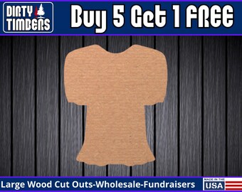 Football Jersey Wood Sign Unfinished Wood Door Hanger MDF Paint Blank Diy Kit Door Hanger Blank Wood Shape Cut Out Wall Sign Wood DT2112