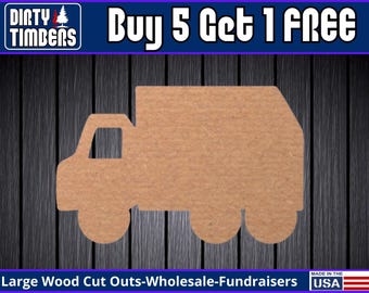 Garbage Truck Unfinished Wood Door Hanger MDF Paint Blank Diy Kit Door Hanger Blank Wood Shape Cut Out Wood Wall Sign Wood Door DT2195