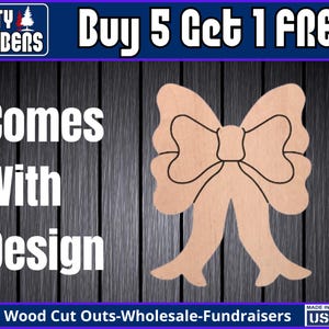 Bow Boutique Wood Sign Template Unfinished Wood Door Hanger MDF Paint Blank Diy Kit Door Hanger Blank Wood Shape Cut Out DT2460
