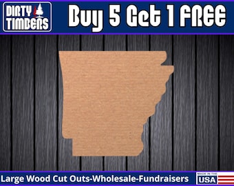 Arkansas State Wood Sign Unfinished Wood Door Hanger MDF Paint Blank Diy Kit Door Hanger Blank Wood Shape Cut Out Wood Wall Sign DT2103