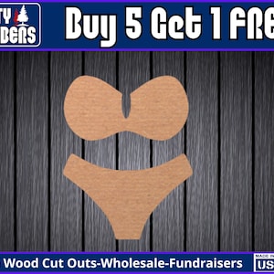 Swimsuit Unfinished Wood Door Hanger MDF Paint Blank Diy Kit Door Hanger Blank Wood Shape Cut Out Wood Wall Sign Wood Door DT2191