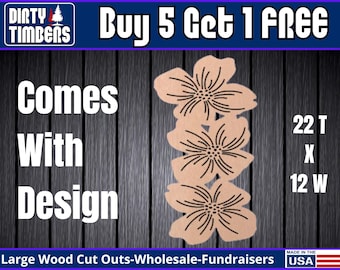 Dogwood Wood Sign Template Unfinished Wood Door Hanger MDF Paint Blank Diy Kit Door Hanger Blank Wood Shape Cut Out DT2446