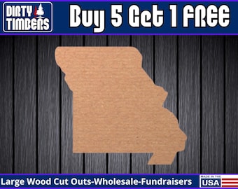 Missouri State Wood Sign Template Unfinished Wood Door Hanger MDF Paint Blank Diy Kit Door Hanger Blank Wood Shape Cut Out DT2466