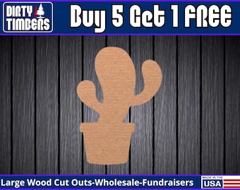 Cactus Wood Sign Unfinished Wood Door Hanger MDF Paint Blank Diy Kit Door Hanger Blank Wood Shape Cut Out Wood Door Sign DT2321