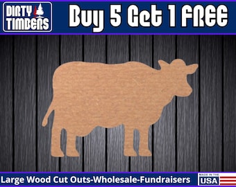 Cow Wood Sign Unfinished Wood Door Hanger MDF Paint Blank Diy Kit Door Hanger Blank Wood Shape Cut Out Wall Sign Farmhouse Wood Door DT2125