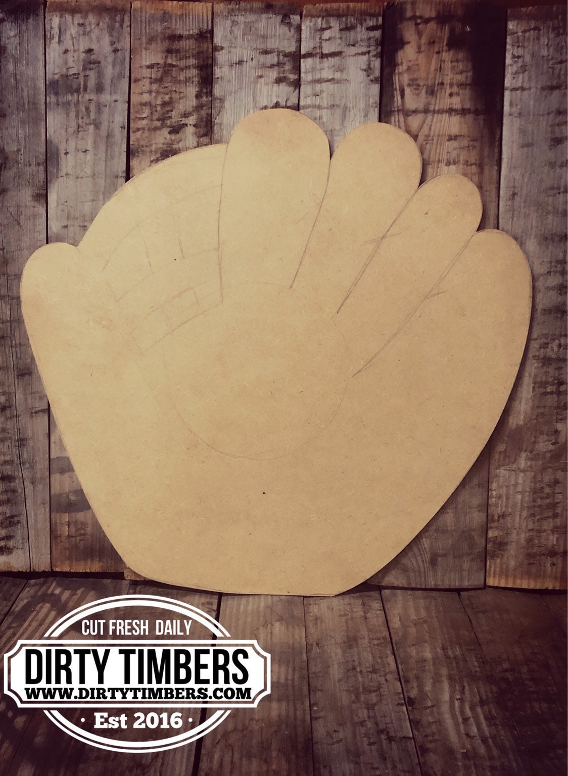 Unfinished Baseball Glove Door Hanger Diy Blank Wood