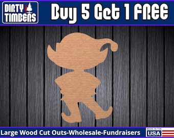 Elf Wood Sign Unfinished Wood Door Hanger MDF Paint Blank Diy Kit Door Hanger Blank Wood Shape Cut Out Wood Wall Sign Wood Door DT2139