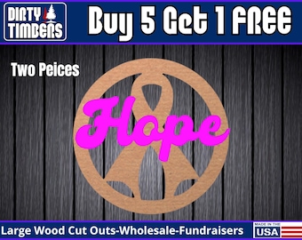 Cancer Ribbon Wood Sign Unfinished Wood Door Hanger MDF Paint Blank Diy Kit Door Hanger Blank Wood Shape Cut Out Wood Sign Wood Door DT2366