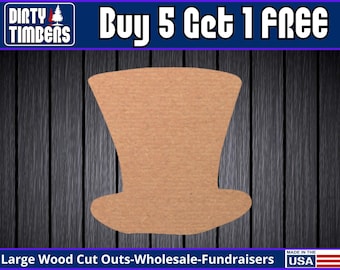 Uncle Sam Hat Unfinished Wood Door Hanger MDF Paint Blank Diy Kit Door Hanger Blank Wood Shape Cut Out Wood Wall Sign Wood Door DT2268