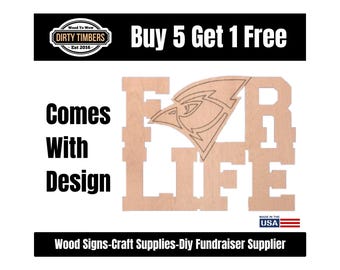 Blue Jay For Life Pattern Wood Door Hanger Blank, Unfinished MDF Paint Ready, DIY Sign Template DTO170