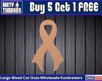 Cancer Ribbon Wood Sign Unfinished Wood Door Hanger MDF Paint Blank Diy Kit Door Hanger Blank Wood Shape Cut Out Wall Sign Wood Door DT2227