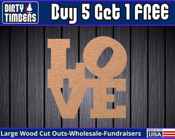 Love Wood Sign Unfinished Wood Door Hanger MDF Paint Blank Diy Kit Door Hanger Blank Wood Shape Cut Out Wood Wall Sign Wood Door DT2390