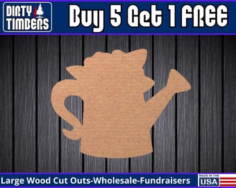 Watering Can Sign Unfinished Wood Door Hanger MDF Paint Blank Diy Kit Door Hanger Blank Wood Shape Cut Out Wood Wall Sign Wood Door DT2064