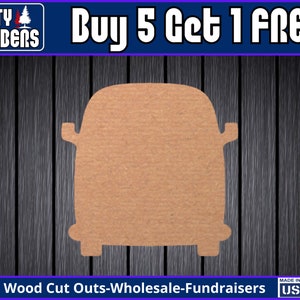 Colgador de puerta de madera sin terminar VW Bus, kit de bricolaje en blanco para pintar MDF, colgador de puerta con forma de madera en blanco, letrero de pared de madera recortada, puerta de madera DT2282