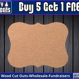 Boutique Sign Unfinished Wood Round Sign Door Hanger Kit DIY Blank Wood Cut Out Ready To Paint Custom Store Sign Sale sign DT2149